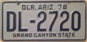 Nummernschilder / Kfz-Kennzeichen USA 1978 1970er Arizona AZ