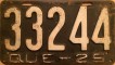 Nummernschilder / Kfz-Kennzeichen Kanada 1925 1920er Quebec