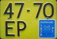 Nummernschilder / Kfz-Kennzeichen Suriname 1970 1970er