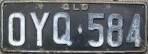 Nummernschilder / Kfz-Kennzeichen Australien 1955 1950er Queensland QLD