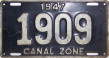 Nummernschilder / Kfz-Kennzeichen Panama 1947 1940er Canal Zone