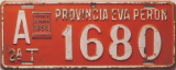 Nummernschilder / Kfz-Kennzeichen Argentinien 1955 1950er La Pampa Taxi