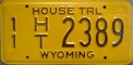 Nummernschilder / Kfz-Kennzeichen USA 1983 1980er Wyoming WY