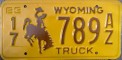 Nummernschilder / Kfz-Kennzeichen USA 1983 1980er Wyoming WY