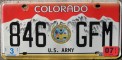 Nummernschilder / Kfz-Kennzeichen USA 2000 2000er Colorado CO