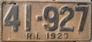 Nummernschilder / Kfz-Kennzeichen USA 1923 1920er Rhode Island RI