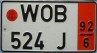 Nummernschilder / Kfz-Kennzeichen Deutschland 1989 1980er