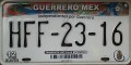Nummernschilder / Kfz-Kennzeichen Mexiko 2009 2000er Guerrero