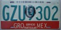 Nummernschilder / Kfz-Kennzeichen Mexiko 1999 1990er Guerrio